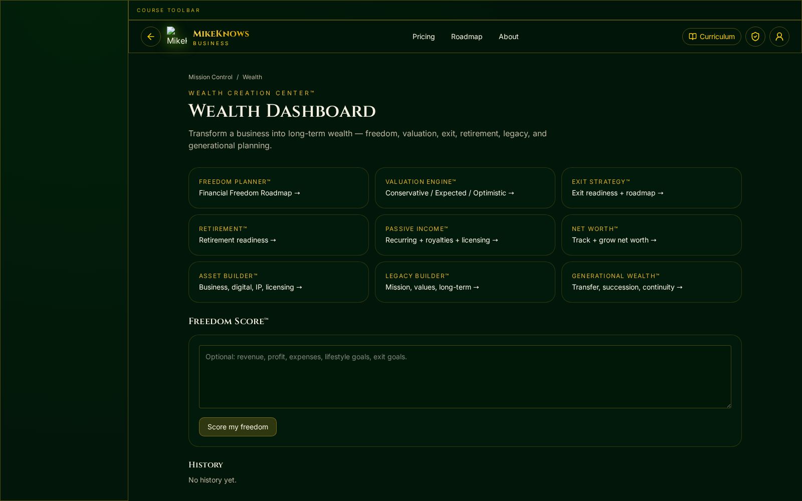Build real, lasting wealth.